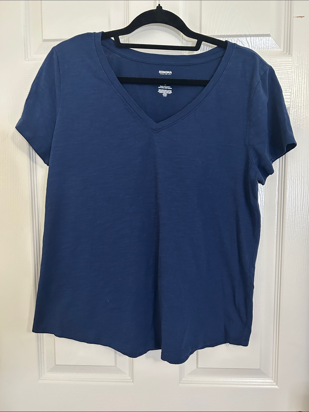 Sonoma Navy V-Neck Short Sleeve Tee